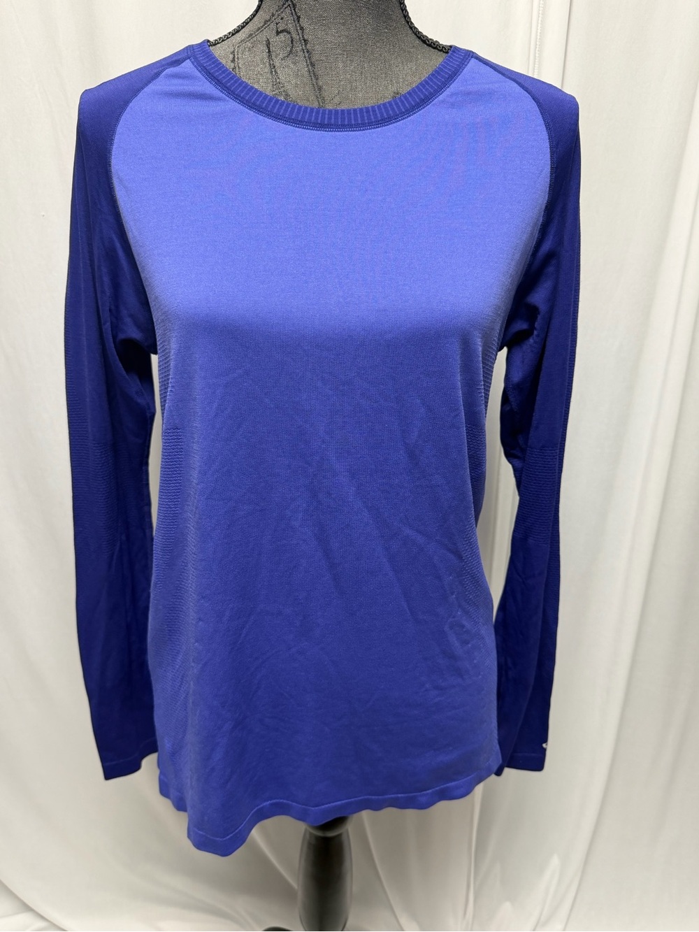 C9 by Champion Womens Top Size Large Activewear Blue Crew Neck Long Sleeves